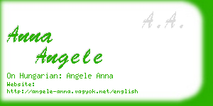 anna angele business card